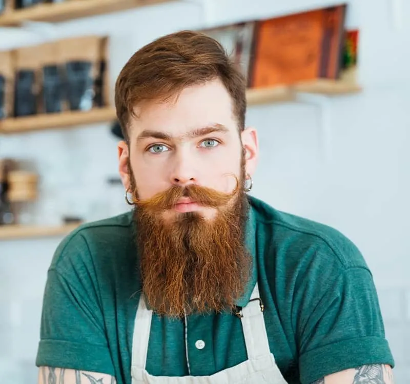 hipster beard with mustache