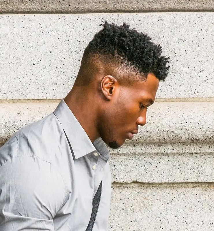 black men's fade hairstyle