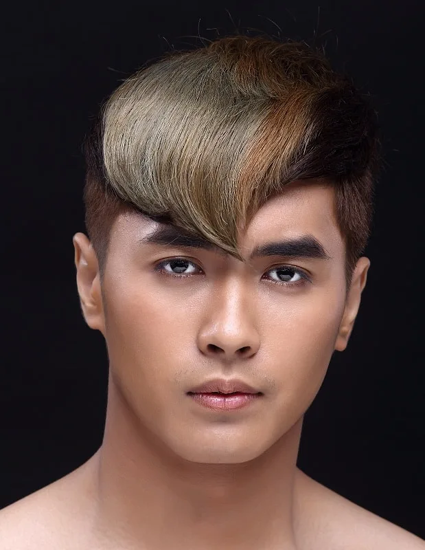 hair highlights idea for guys with dark hair