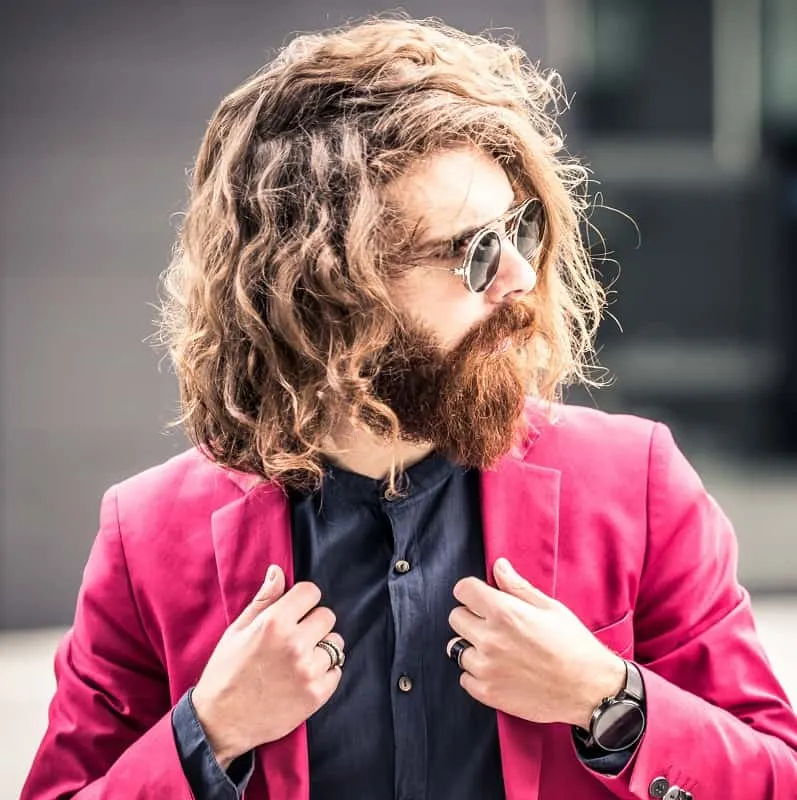 man with messy long hair