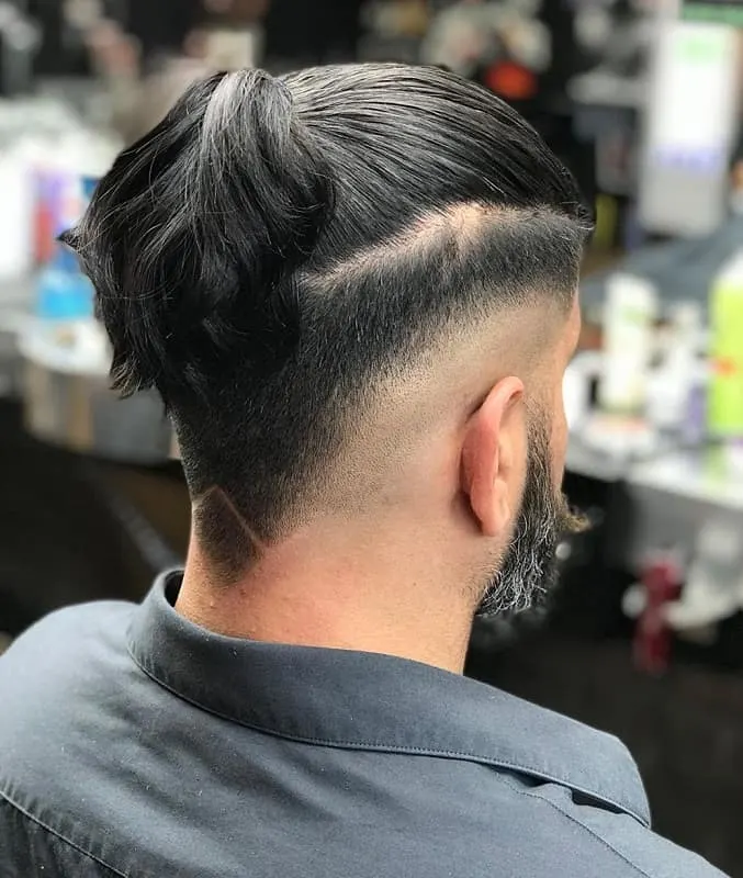 long v cut hair for men