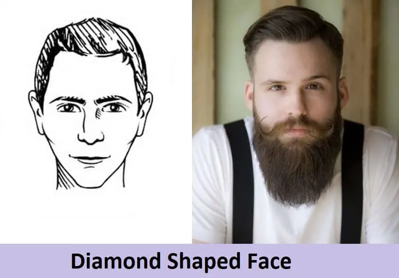 long beard for diamond face shape