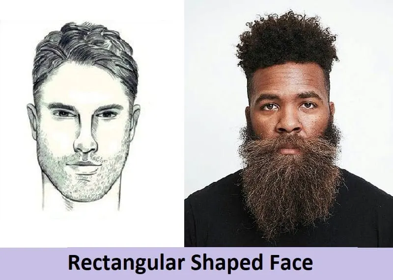 long beard for rectangular face shape