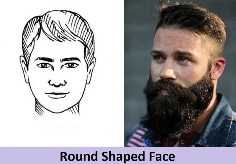 long beard for round face shape