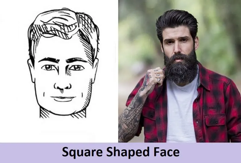 long beard for square face shape