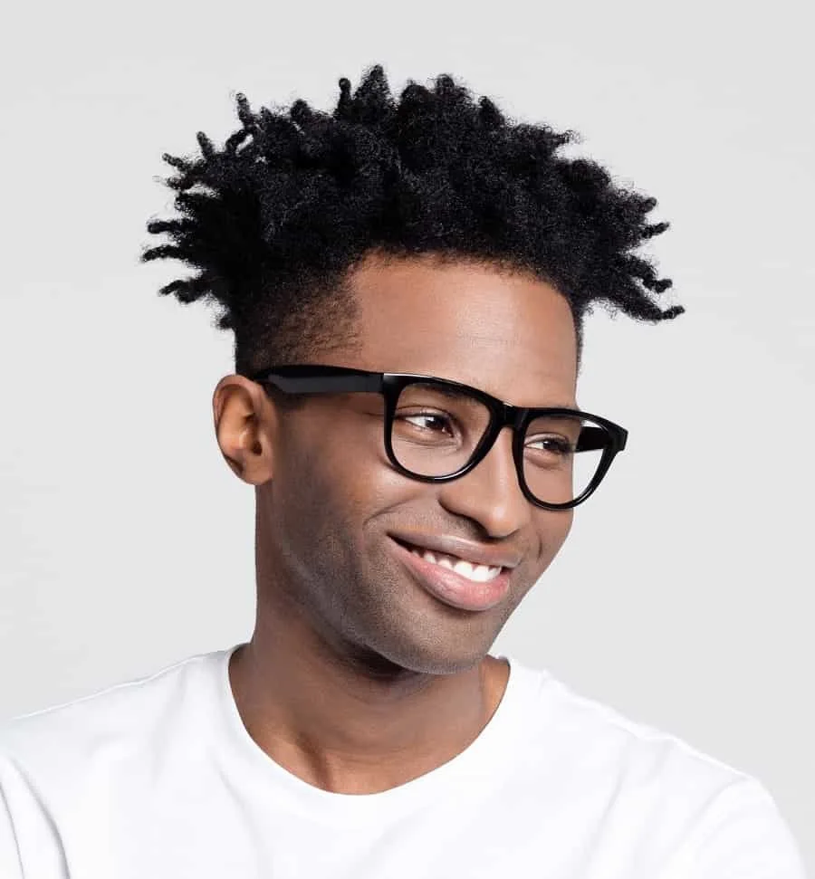 nerd hairstyle for black guys